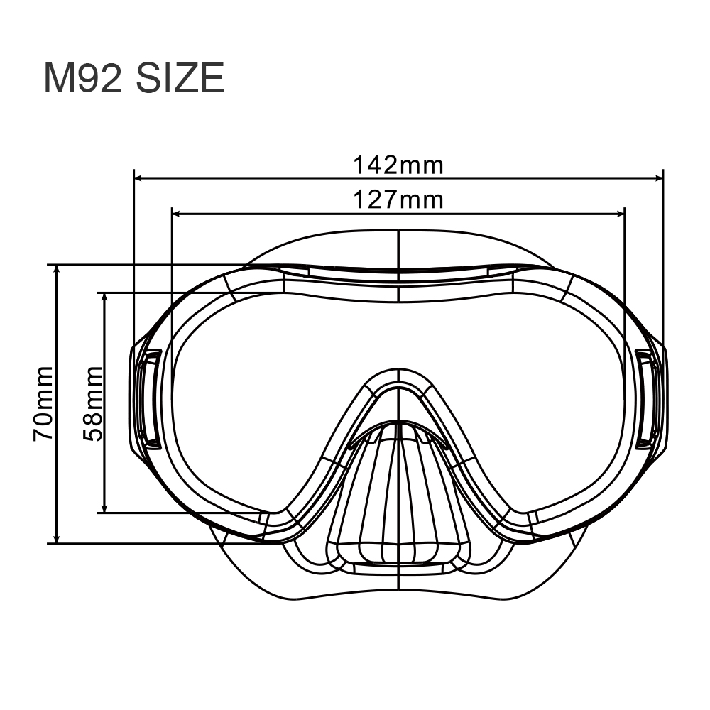 Máscaras de natación chinas-M92